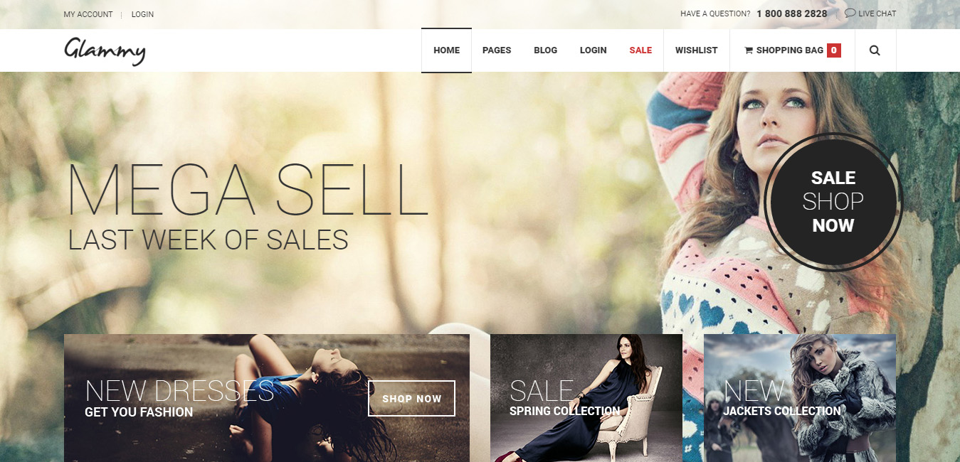 Glammy - eCommerce WordPress Theme