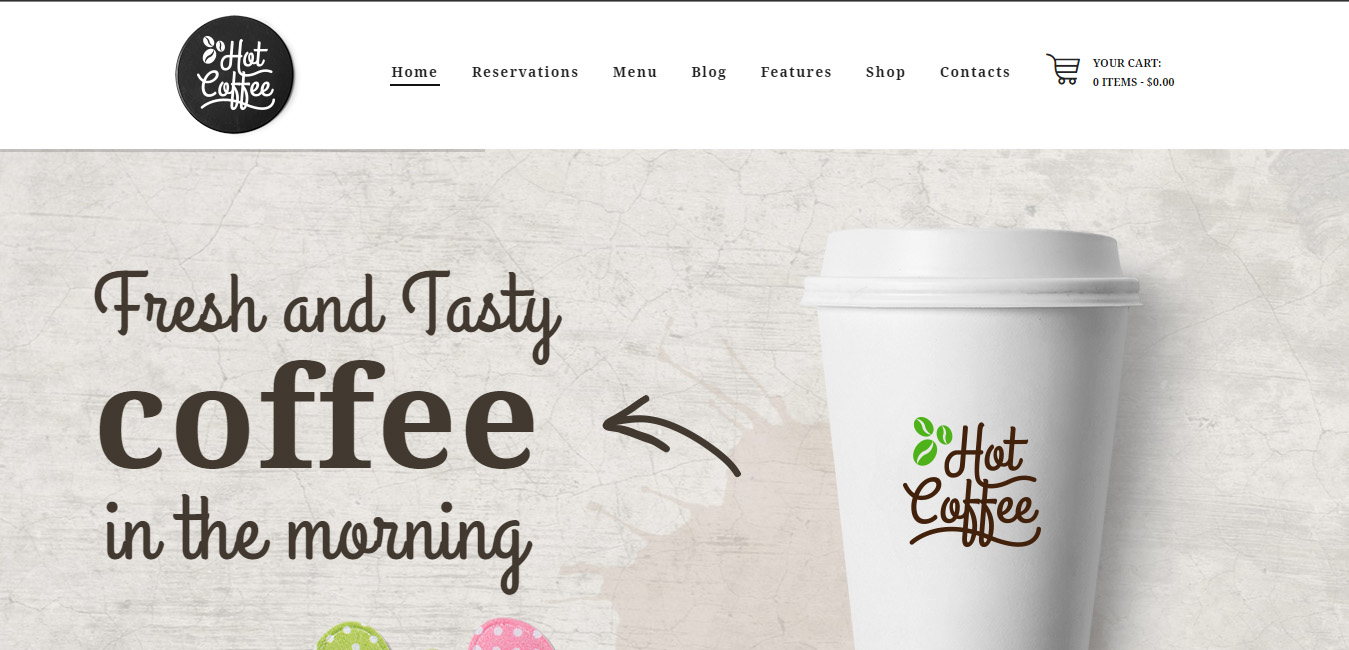 HotCoffee - Cafe, Restaurant and Bar WordPress Theme