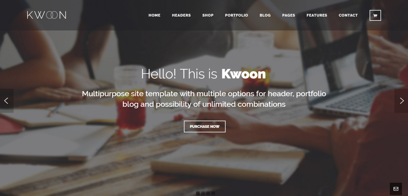 Kwoon - flat design WordPress themes