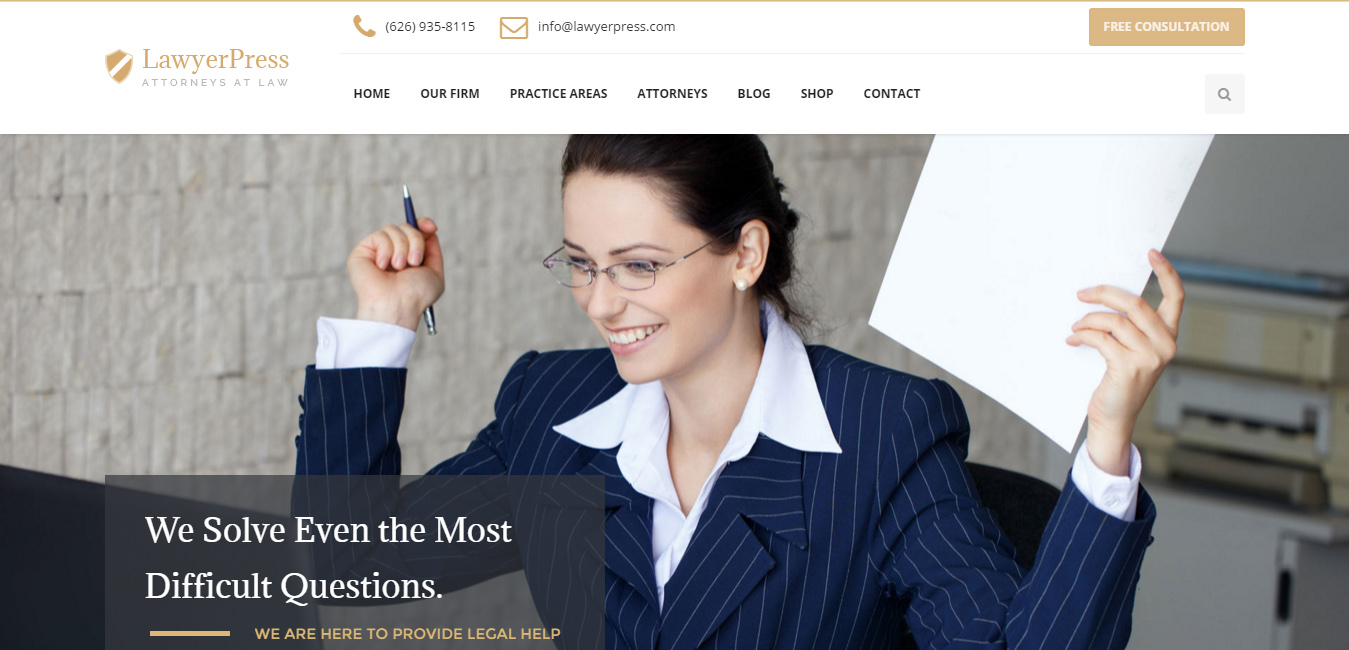 LawyerPress - Lawyers & Attorneys WordPress Theme