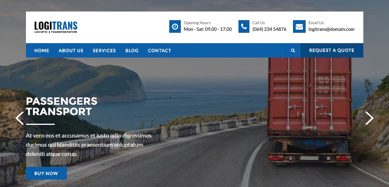 LogiTrans - Logistic WordPress Theme