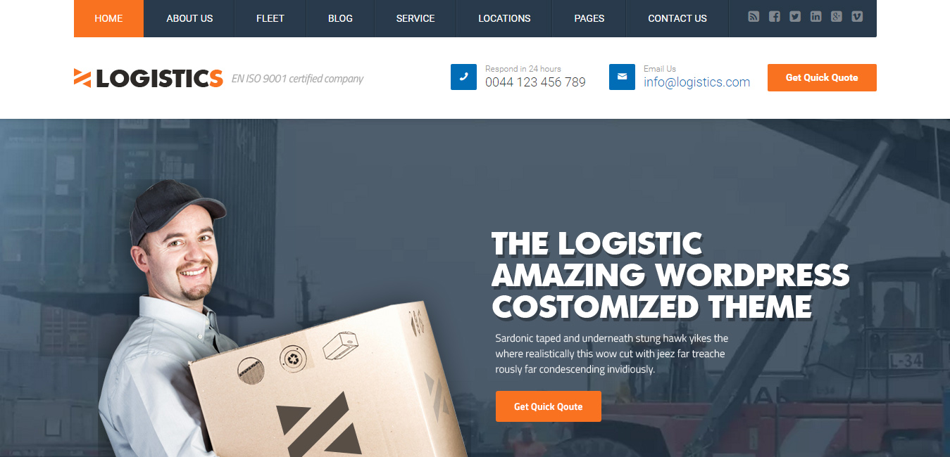 Logistics - Transportation Warehousing WP Theme