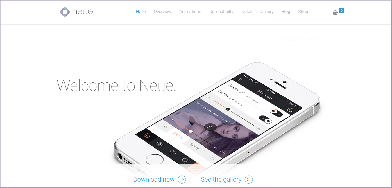 Neue - App Landing Page WordPress Theme