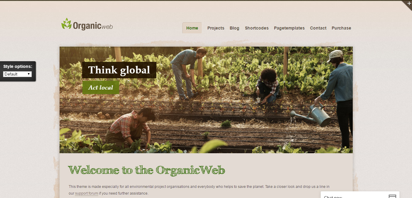 Organic Web - Environmental WordPress Theme