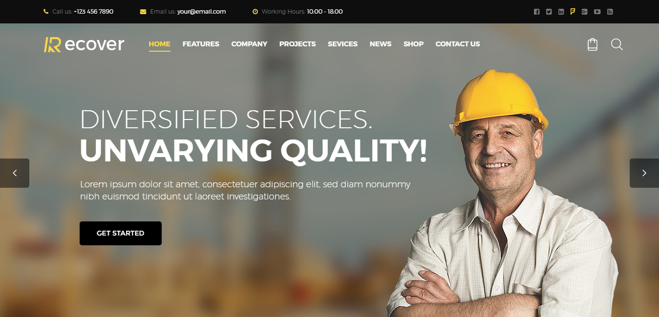 Recover - Construction & Building Business Theme