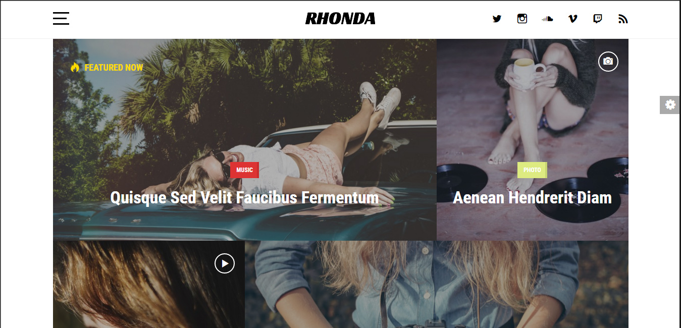 Rhonda - bootstrap WordPress themes