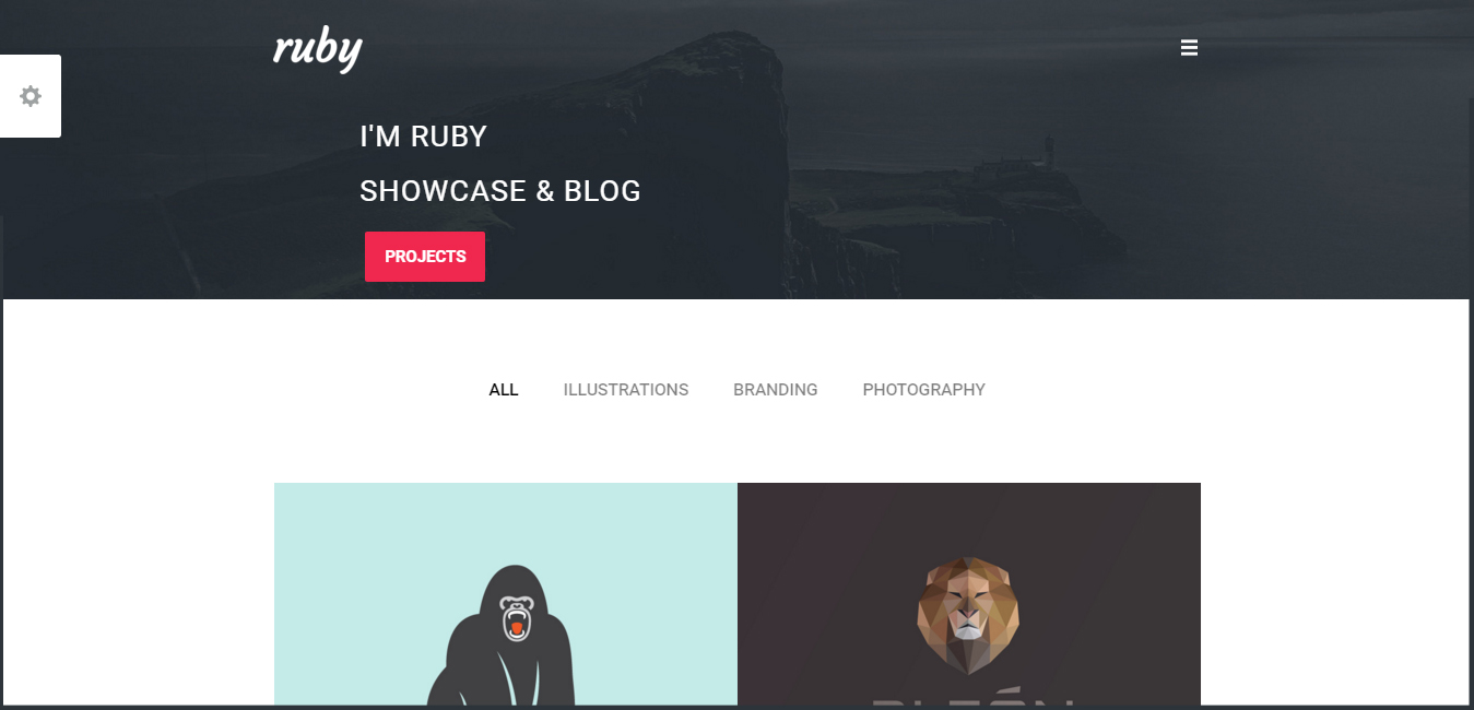 Ruby - Portfolio and Blog WordPress Theme