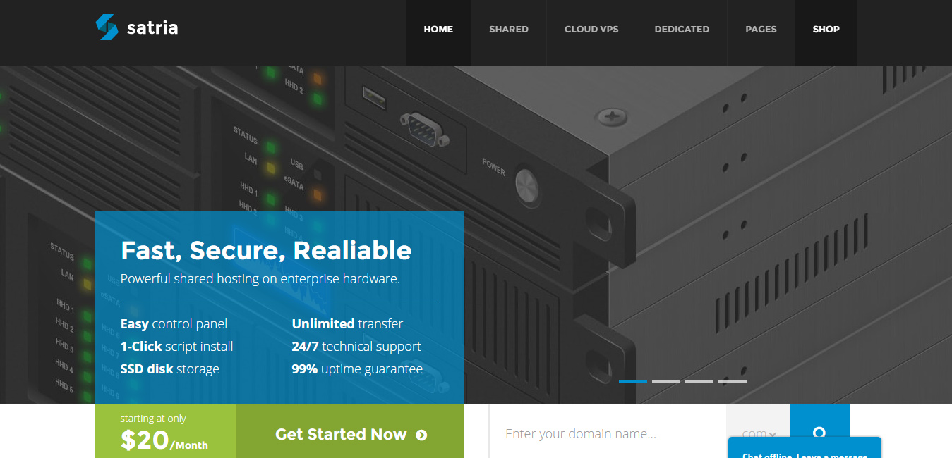 Satria - Professional Hosting WP Theme