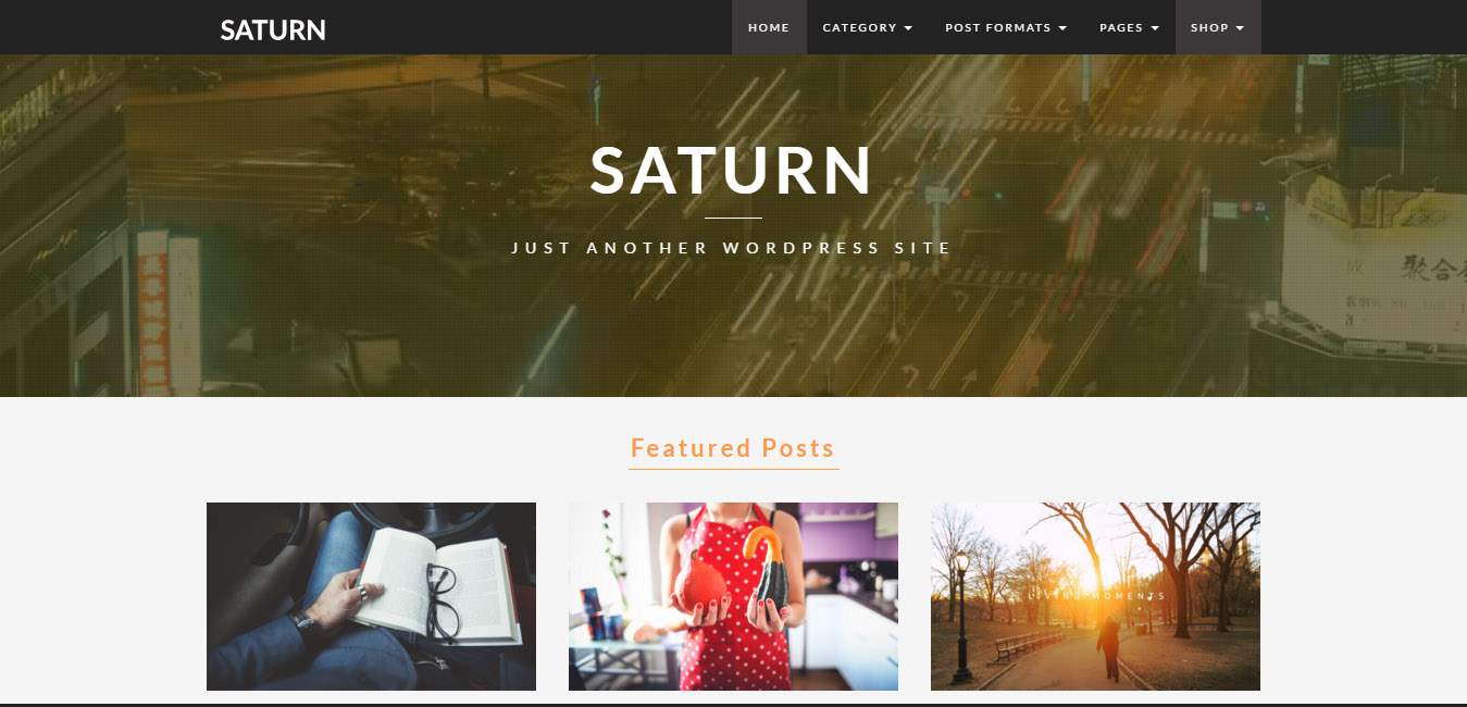 Saturn - Travel WordPress Blog Theme