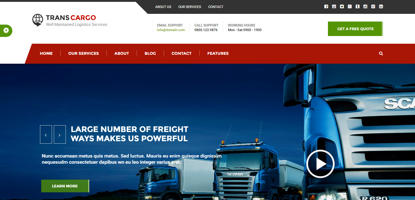 Trans Cargo - Transport & Logistics WordPress Theme