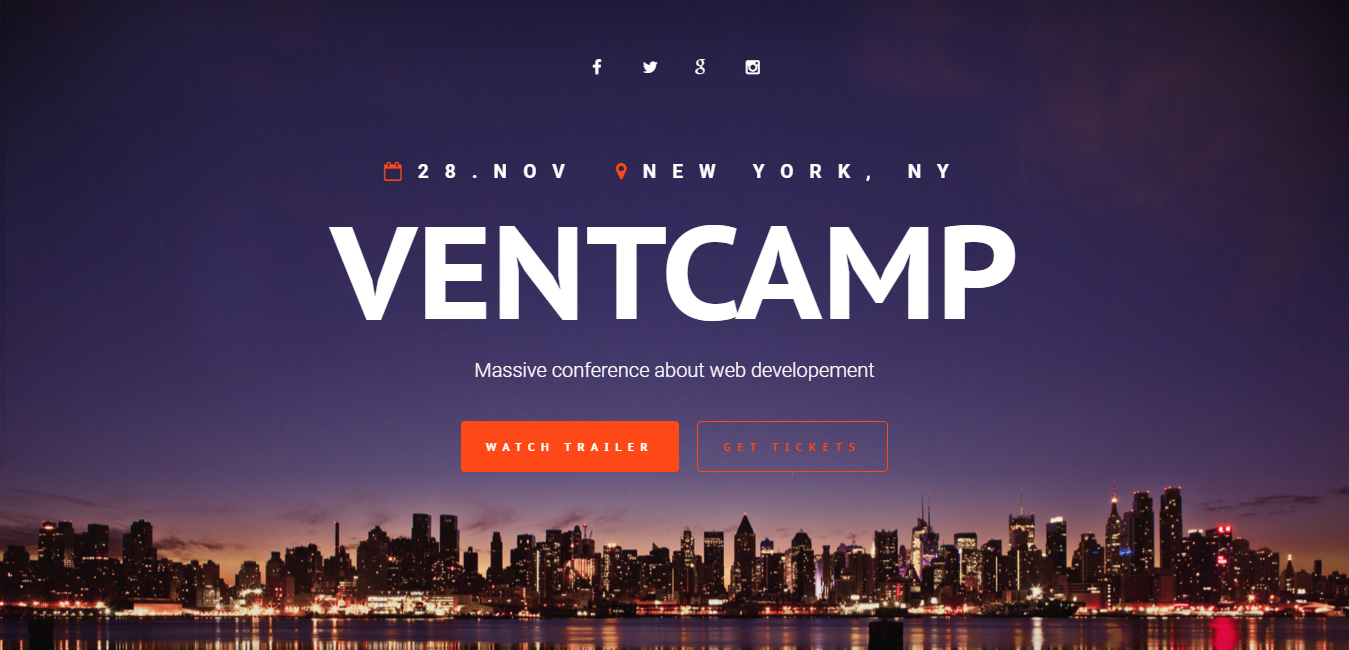 Ventcamp - Event and Conference Theme