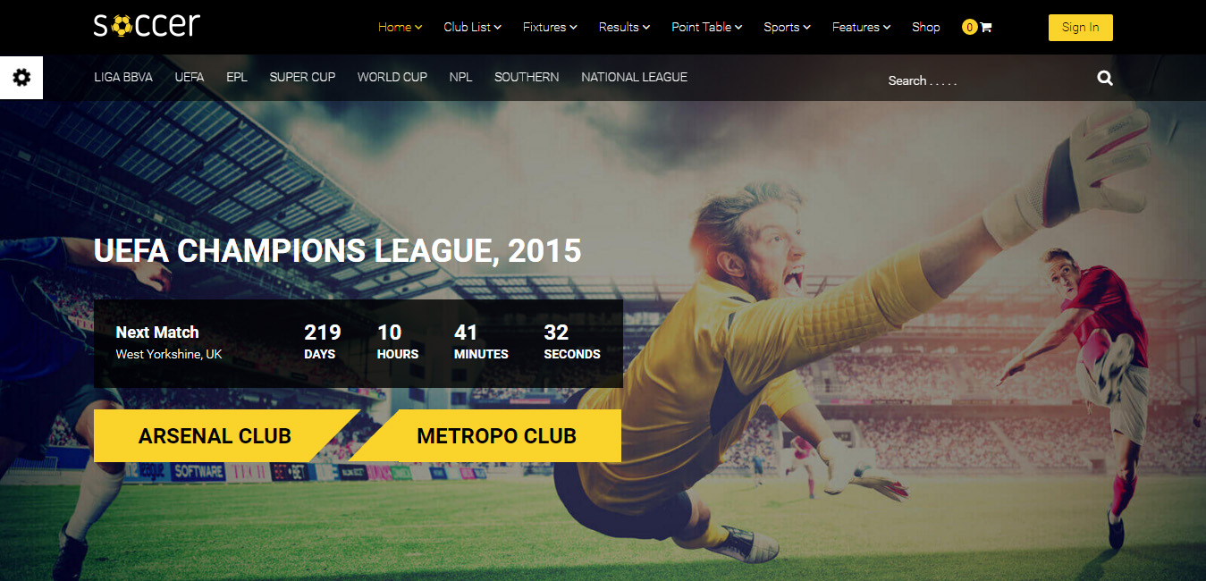 WP Soccer - Sport Team Clubs WordPress Theme