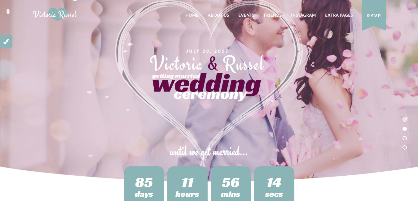 Wedding Fuchsia - WordPress Wedding Theme