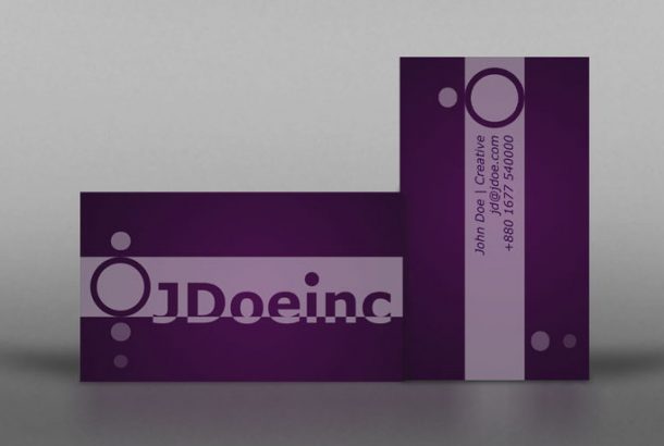 Amazing Violet Business Card Designs