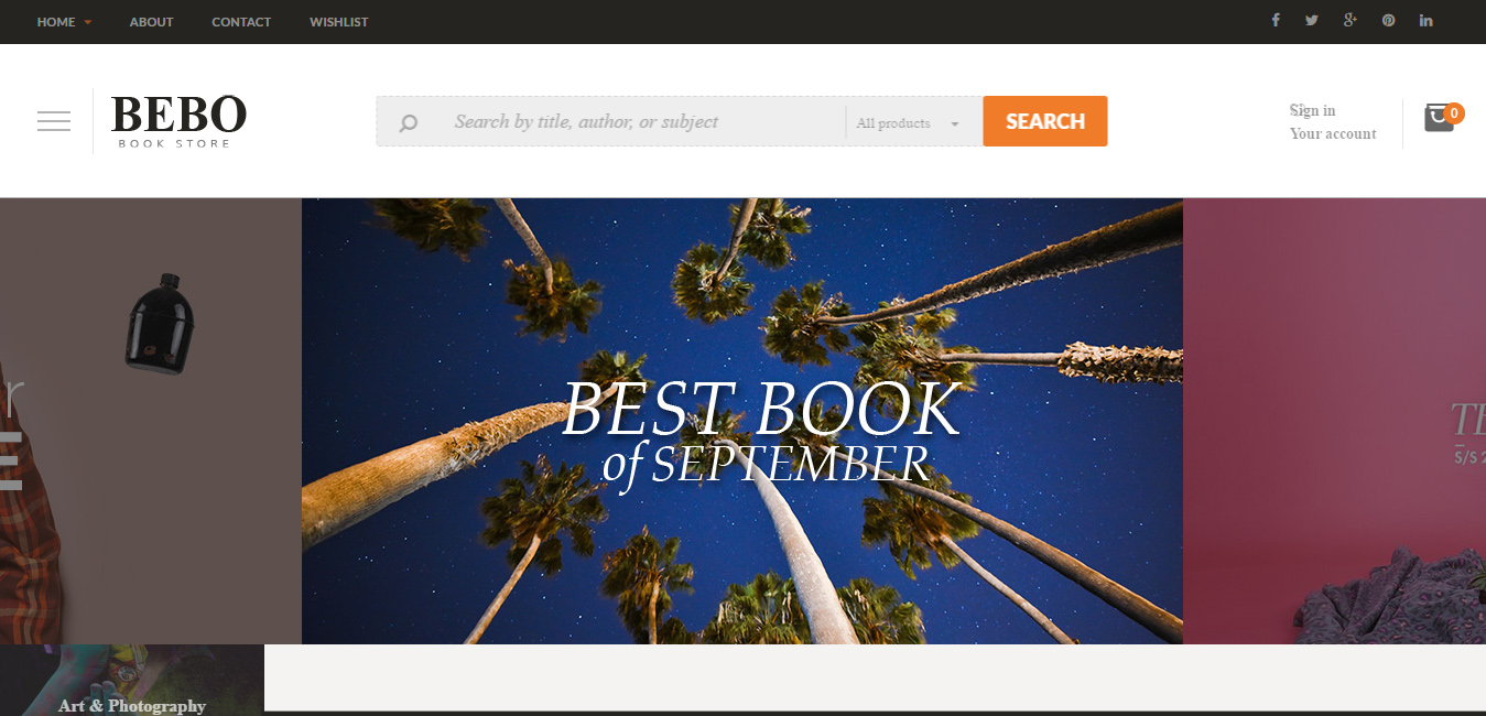 BEBO - Book Store WordPress Theme