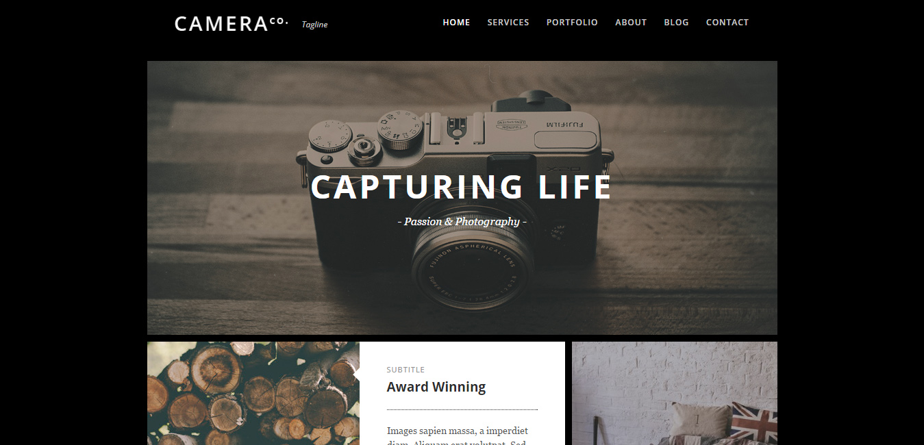 Camera - Black and White WordPress Themes