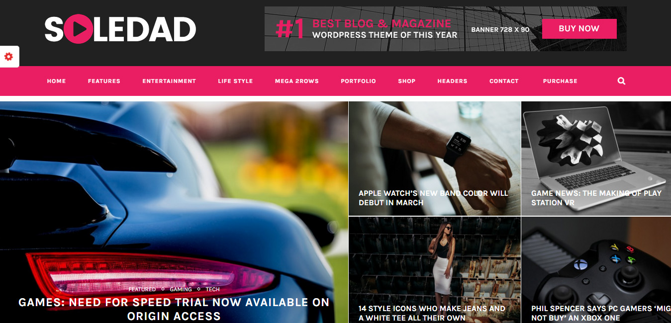 Soledad - infinite loading WordPress themes