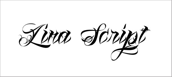 Lina Script Free Tattoo Fonts