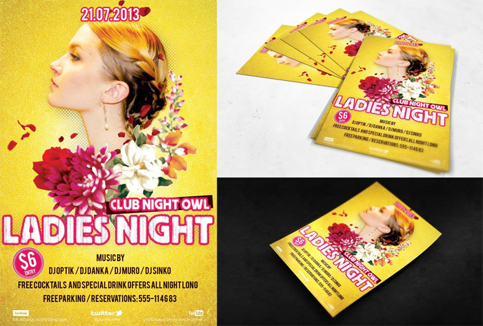 free-psd-flyer-ladies-night