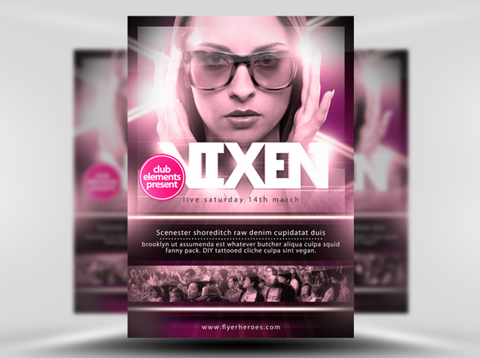 vixen-free-a3-poster-template