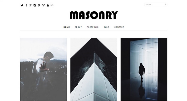 Masonry free WordPress theme