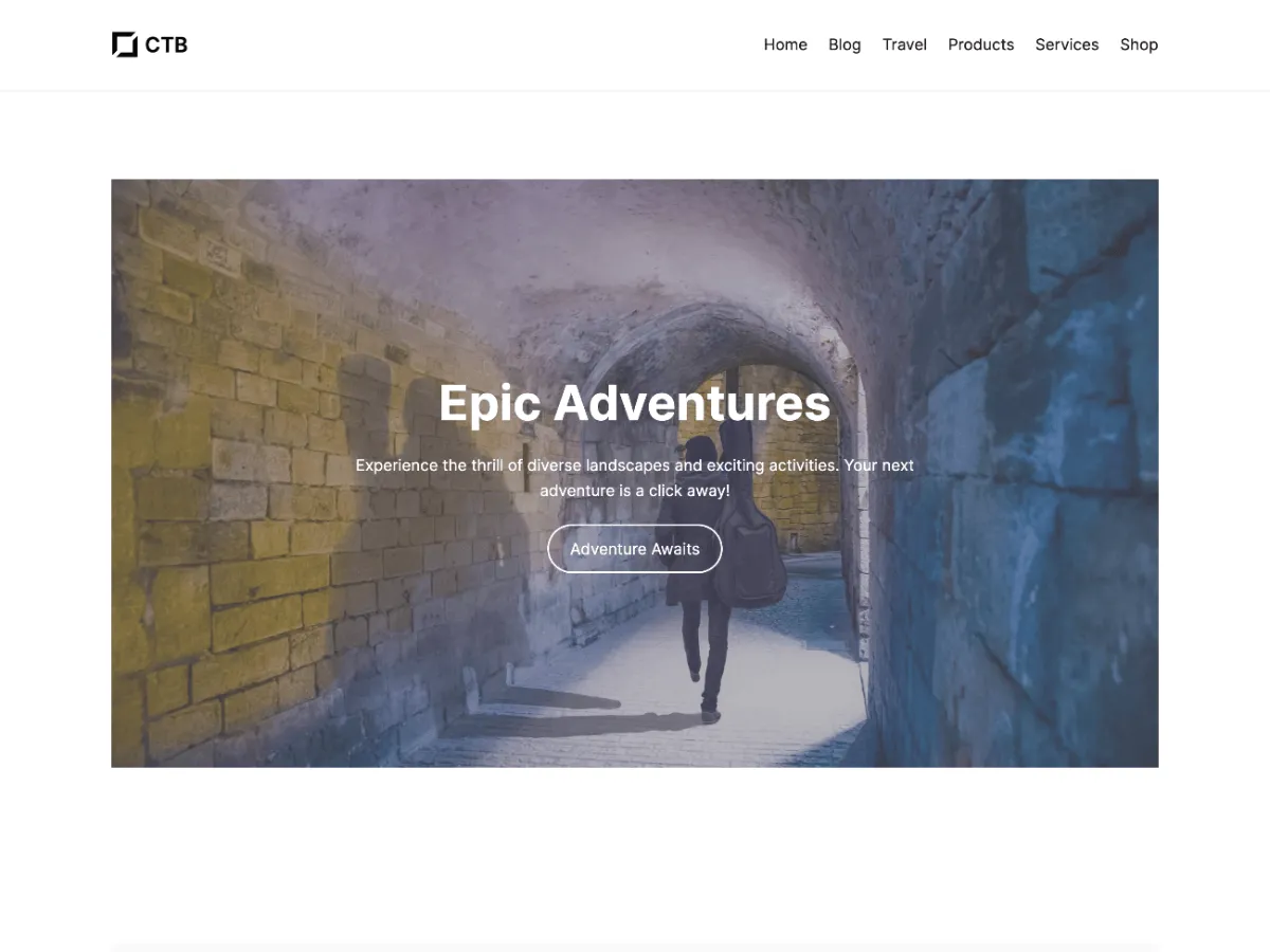 Cabin Travel Blog – Free WordPress Theme