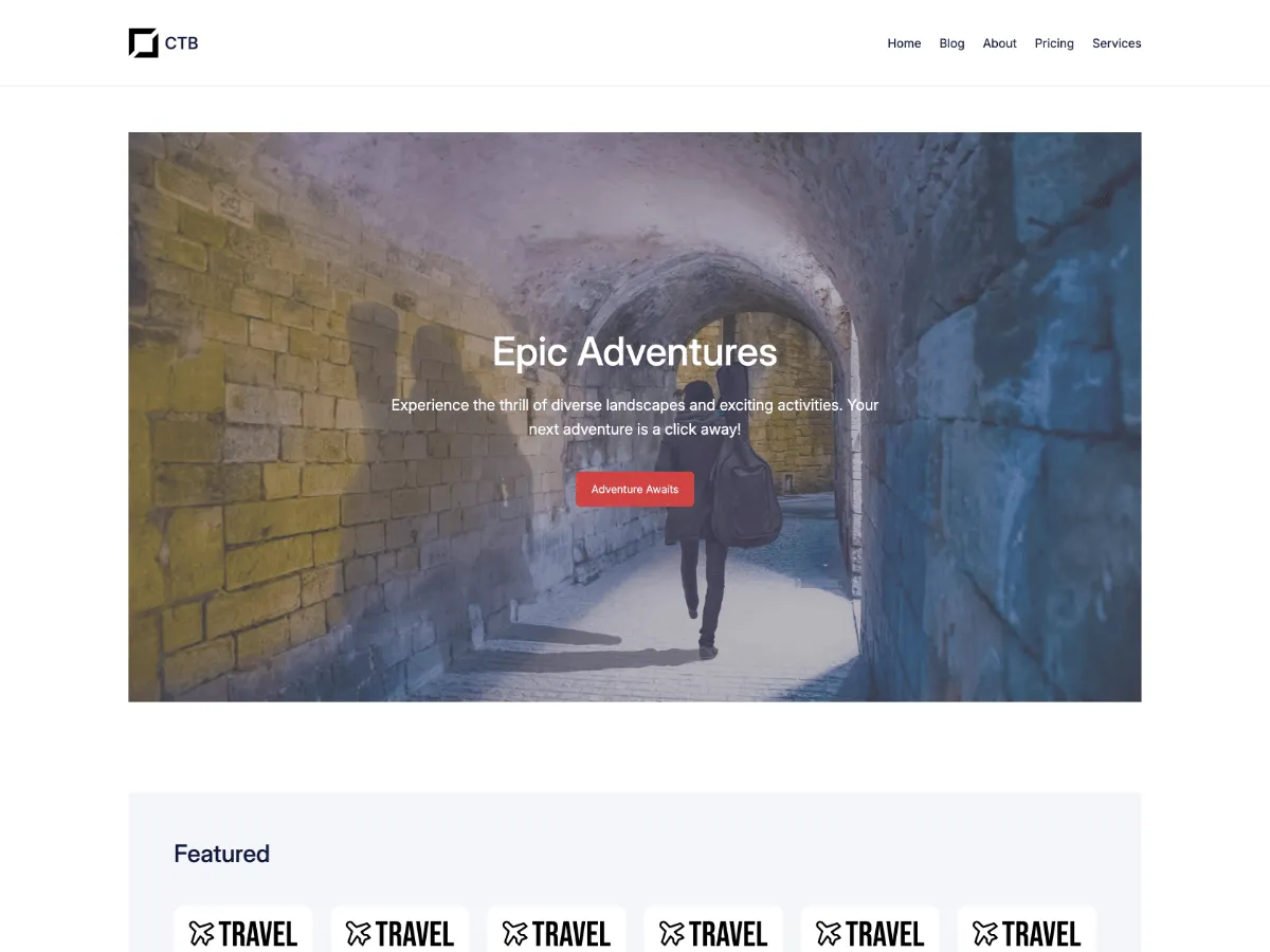 Cabin Travel Blog – Free WordPress Theme