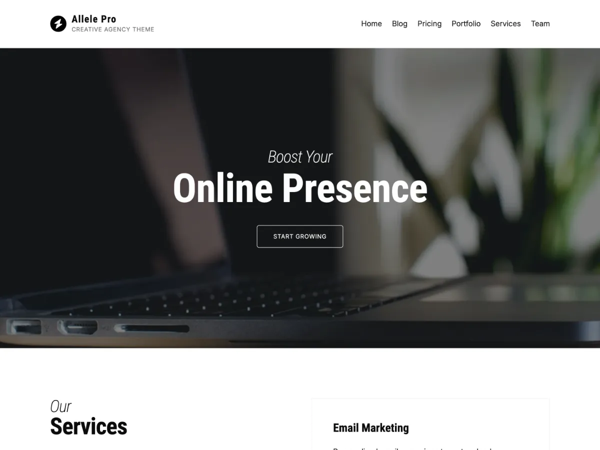 Allele Pro – Creative Digital Agency Theme